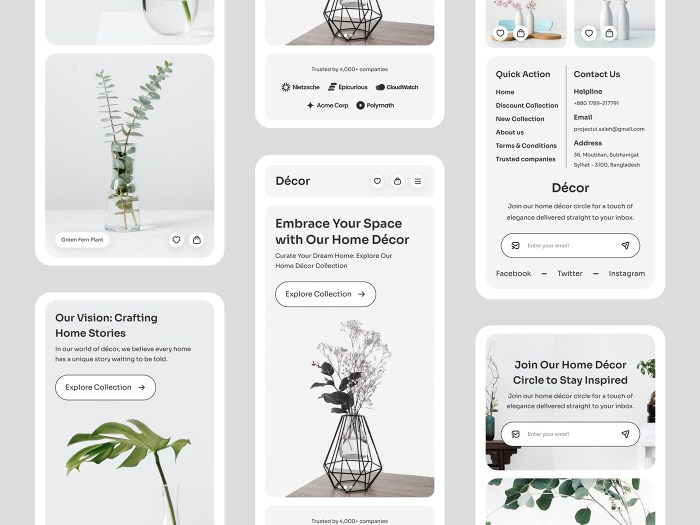 Best home decor website design